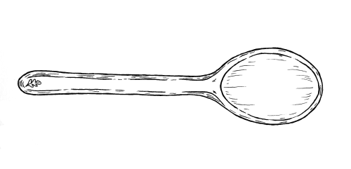 icona con cucchiaio disegnato a mano